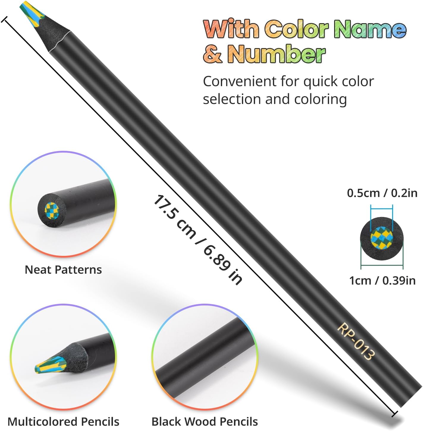 Yangmei Art Supplies. 12 Rainbow Pencils. Teen Girl Gifts Trendy Stuff | Stocking Stuffers. Arts and Crafts for Kids Ages 8-12. Gifts for 5-12 Year Old Girl. Party Favors for Kids 8-12 - Image 4