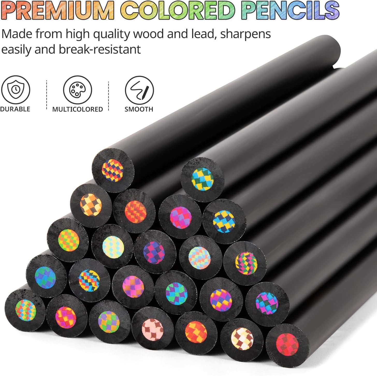 Yangmei Art Supplies. 12 Rainbow Pencils. Teen Girl Gifts Trendy Stuff | Stocking Stuffers. Arts and Crafts for Kids Ages 8-12. Gifts for 5-12 Year Old Girl. Party Favors for Kids 8-12 - Image 5