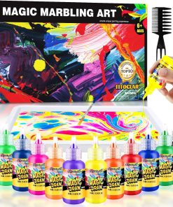 Water Marbling Paint Kit. DIY Arts and Crafts Kit for Girls & Boys 4-8 6-12. Creative Art Supplies. Birthday Gifts for Kids Ages 3+