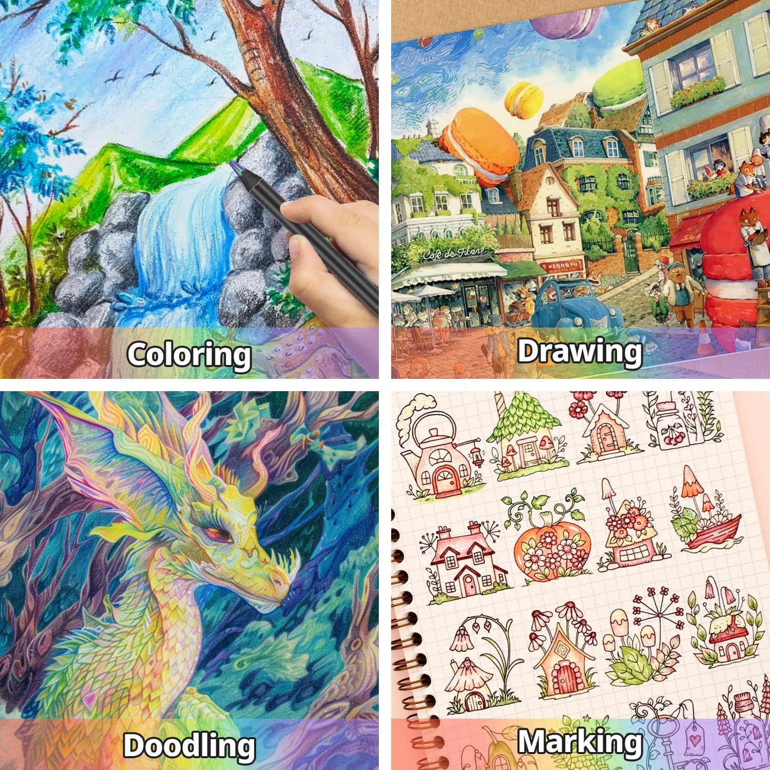 Yangmei Art Supplies. 12 Rainbow Pencils. Teen Girl Gifts Trendy Stuff | Stocking Stuffers. Arts and Crafts for Kids Ages 8-12. Gifts for 5-12 Year Old Girl. Party Favors for Kids 8-12 - Image 6